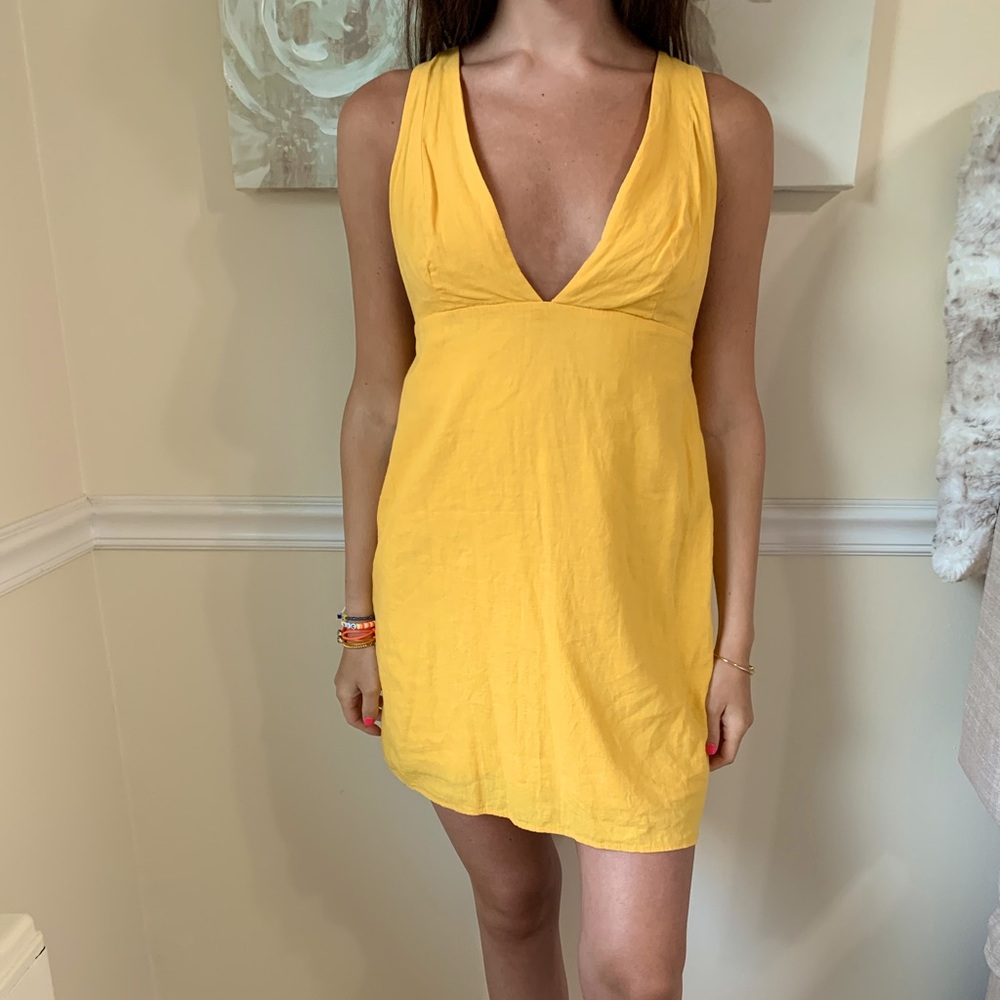 Yellow urban outfitters dress
